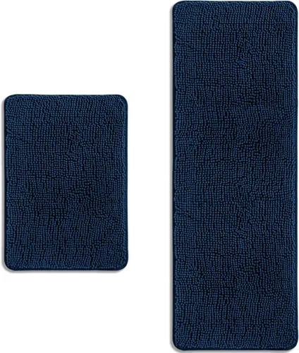 Miniatura 218 de Alfombra de baño pequeña de 12 x 18 pulgadas, lavable y absorbente, antideslizante, alfombra de baño de felpilla gruesa y suave para baño, ducha