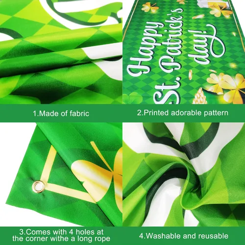 Miniatura 5 de KatchOn, XtraLarge - Cartel de feliz día de San Patricio, 72 x 44 pulgadas, telón de fondo del día de San Patricio para fotografía, pancartas