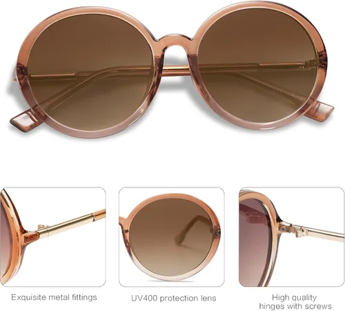 Miniatura 2 de SOJOS Gafas de sol redondas vintage para mujer estilo clásico retro SJ2121
