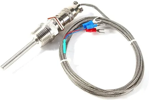 PT100 Termopar Sensor de Temperatura Sonda 1/2" Conector de rosca NPT con 3 cables Cable de 2M, -58~572°F (-50~572.0 °F)