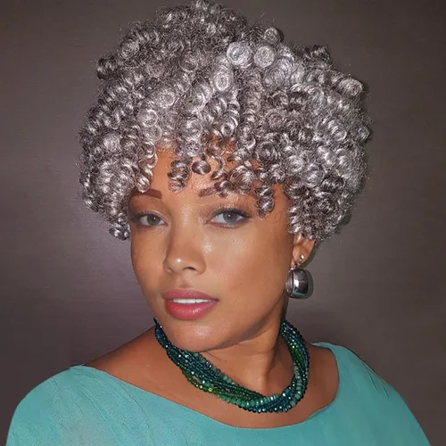 Miniatura 33 de MIMAN - 3 paquetes de trenzas de cabello rizado corto a crochet de 10 pulgadas, extensiones de trenzado sintético de 6 mm para peinado de mohawk