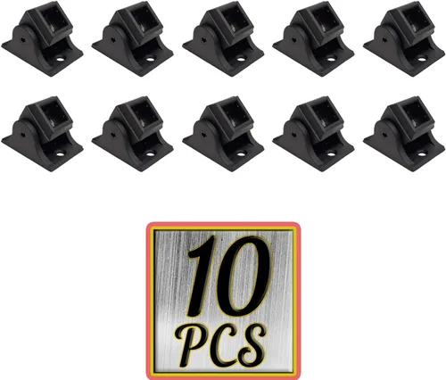 Miniatura 9 de Base plana para balaustrés delgada - para balaustres cuadrados de hierro de 1/2 pulgada - Juego de 10 (Negro satinado) - DH-SS2