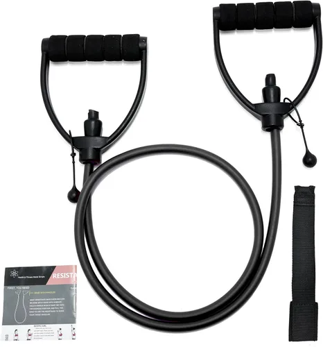 Miniatura 10 de Bandas de resistencia con asas, bandas de resistencia para ejercicio, bandas de entrenamiento con anclajes de puerta, longitud ajustable
