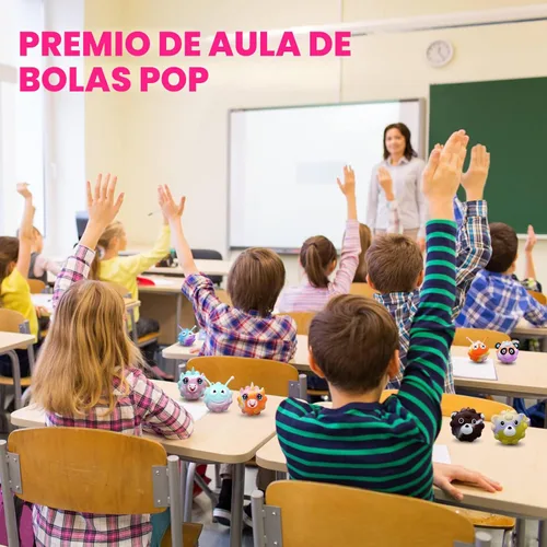 Miniatura 8 de KissFree PAQUETE DE 18 Pelotas Pop de Animales Recuerdos de Fiesta para Niños, Pelotas Pop 3D Juguetes Fidget, Regalos de Cumpleaños para Niños