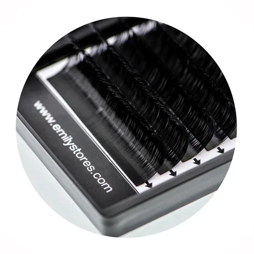 Miniatura 4 de Extensiones de pestañas de 0.002 in de grosor, rizo B, 0.394 in de longitud, pestañas de volumen de aspecto natural para extensiones de pestañas