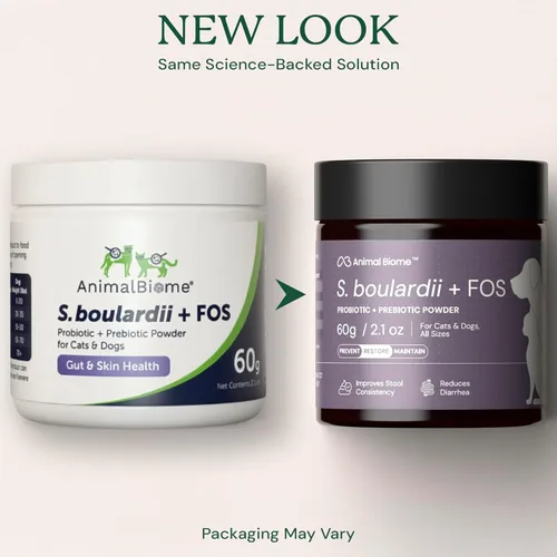 Miniatura 2 de Animal Biome S. Boulardii + FOS - Probióticos en polvo para perros y gatos 1.06 oz (50 cucharadas), probiótico para perros Saccharomyces Boulardii +