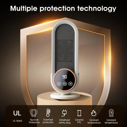Miniatura 7 de Calentador de espacio para interiores - Calentador portátil de eficiencia energética con termostato ajustable, tecnología de cerámica de Púrpura
