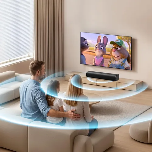Miniatura 7 de MZEIBO Barra de sonido, barra de sonido de 50 W para Smart TV Bluetooth 5.3 altavoz de 17 pulgadas con ARC/óptica/AUX conexión envolvente para cine