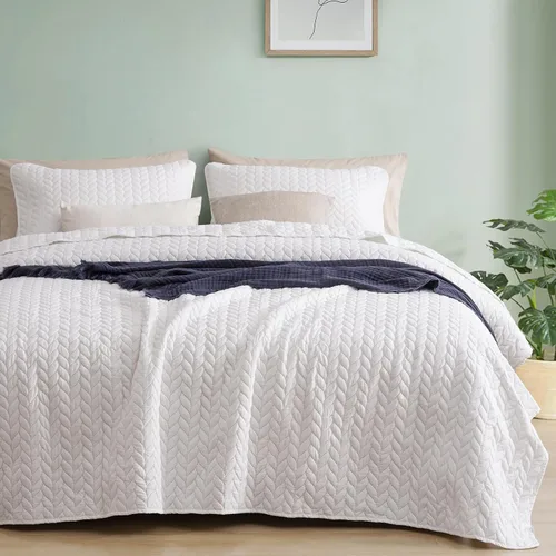 Miniatura 11 de PHF Juego de ropa de cama de tamaño individual - Edredón ligero de verano, 2 piezas, ropa de cama transpirable con patrón de monedas para todas