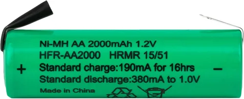 Miniatura 8 de Tenergy AA 1.2V NiMH 2000mAh Pilas AA recargables con parte superior plana con pestañas, paquete de 10