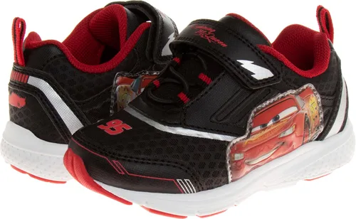 Miniatura 4 de Disney Pixar Cars - Tenis con luz negra y roja para niños pequeños
