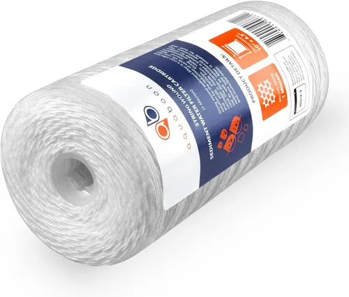 Miniatura 6 de Aquaboon Filtro de agua para heridas de cuerda de 1 micrón, repuesto de 10 x 4.5 pulgadas, cartucho de filtro de agua para toda la casa compatible