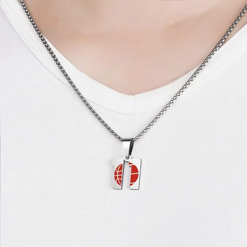 Miniatura 5 de Susook Collar de baloncesto con números para niños del 0 al 99 con colgante de números de acero inoxidable, joyería deportiva, regalo de baloncesto