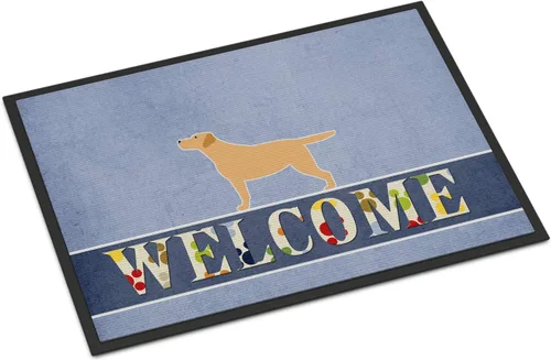 Caroline's Treasures BB5501MAT - Felpudo de bienvenida de 18 x 27 pulgadas, para interiores y exteriores, antideslizante, lavable, de pelo bajo, 18