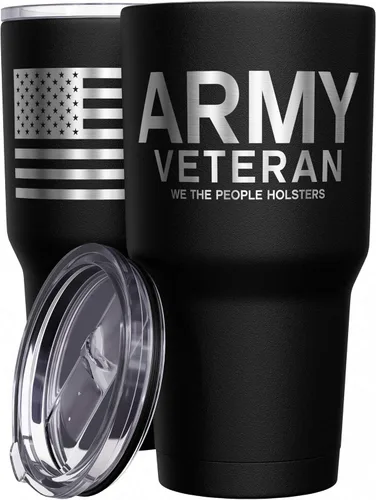 Miniatura 29 de We The People Holsters - Momma Bear - Vaso de café - Taza de viaje de café con bandera americana - Vaso grabado - Vaso termo doble - 30 onzas
