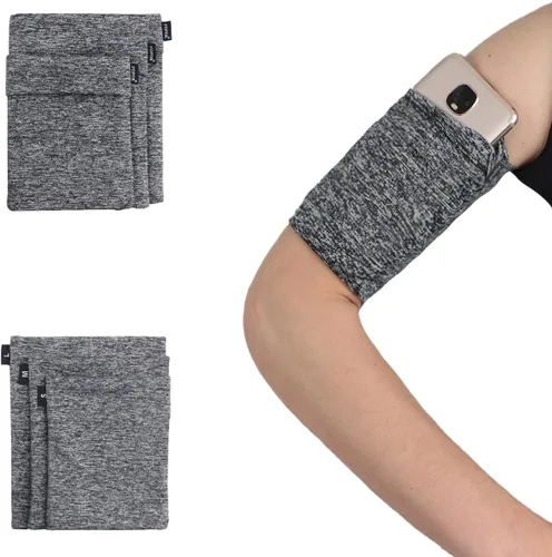 Brazalete pequeño para llaves de teléfono celular, auriculares, Airpod con bolsillo oculto, funda protectora para teléfono, bolsillo para