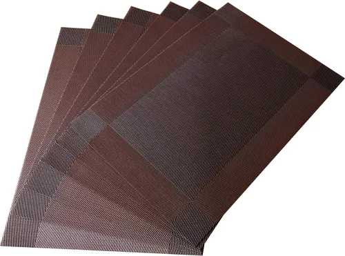 Miniatura 3 de Manteles individuales para mesa de comedor, juego de 6 unidades, resistentes al calor, antideslizantes, de vinilo para cocina y comedor, 18" * 12