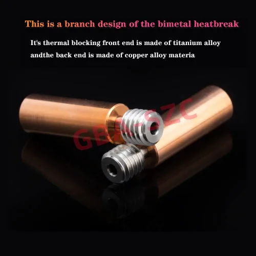 Miniatura 4 de Actualización Ender 3 Bimetálico Heatbreak, aleación de titanio bimetálico para Ender 3/V2/Pro/Ender 5/Plus/Pro/CR-10/CR-10S/S4