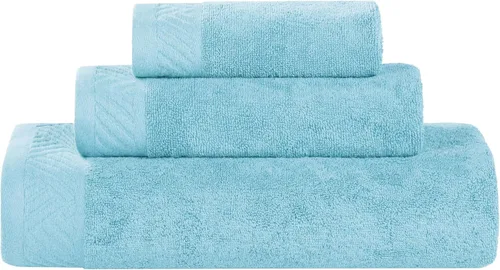 Miniatura 48 de Superior Juego de 6 toallas de 100% algodón egipcio de 500 GSM, 6 piezas, 2 caras, 2 manos, 2 toallas, ideal para baño, cocina o playa, de secado