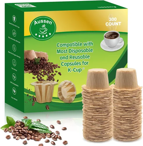 Miniatura 13 de Aussen Filtros de papel desechables para café, reemplazo para filtros Keurig, compatible con todos los filtros de una sola porción de Keurig, Blanco