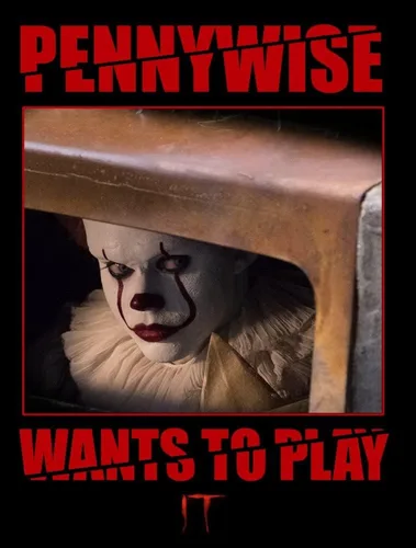 Miniatura 2 de It 2017 Pennywise in Shadows Camiseta negra para hombre