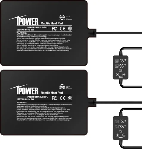 Miniatura 17 de iPower Almohadilla de calor para reptiles de 8W bajo el tanque, calentador de terrario para tortugas, lagartos, ranas y otros animales pequeños