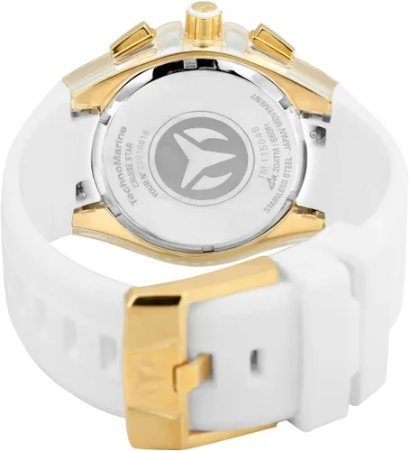 Miniatura 4 de Technomarine TM-115046 Cruise - Reloj analógico de cuarzo blanco para hombre, Oro, Reloj de cuarzo, cronógrafo