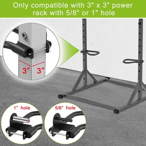 Miniatura 2 de SELEWARE Power Cage Accessories, Dip Handles, Pull‑Up Stations, and Multi‑Grip Training Attachments Accesorio de barra de inmersión para orificio
