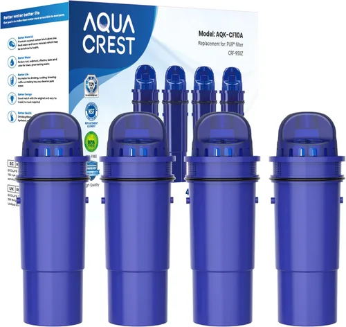AQUA CREST Filtro de agua para jarra certificado NSF, repuesto para Pur CRF950Z, DS-1800Z, PPT700W, PPF951K, CR-1100C, CR-6000C, PPT711W, PPT711,