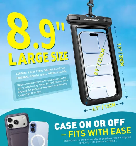 Miniatura 3 de Hiearcool Funda impermeable para teléfono, fundas de teléfono subacuáticas compatibles con iPhone 17, 16, 15, 14, 13 Pro Max, bolsa seca impermeable