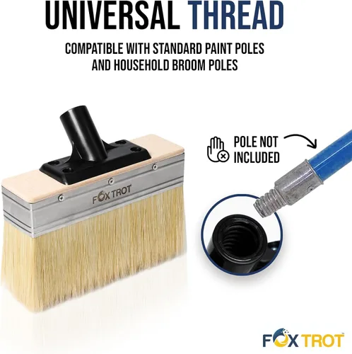 Miniatura 4 de Foxtrot - Cepillo para manchas de 7 pulgadas, pinceles para madera, cepillo aplicador de manchas de cubierta de grado profesional, para teñir