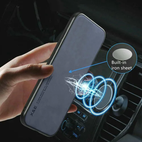 Miniatura 2 de Kepuch Silklike Funda Para Huawei Nova 4E/P30 Lite - Cubierta De Parachoques Placa De Metal Incorporada Para Huawei Nova 4E/P30 Lite - Azul