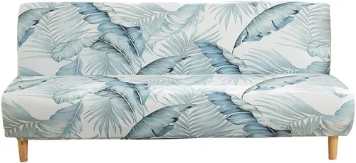 Miniatura 37 de MIFXIN Funda elástica para sofá cama sin brazos, funda de elastano para futón, plegable, sin reposabrazos, protector de muebles para sofá cama