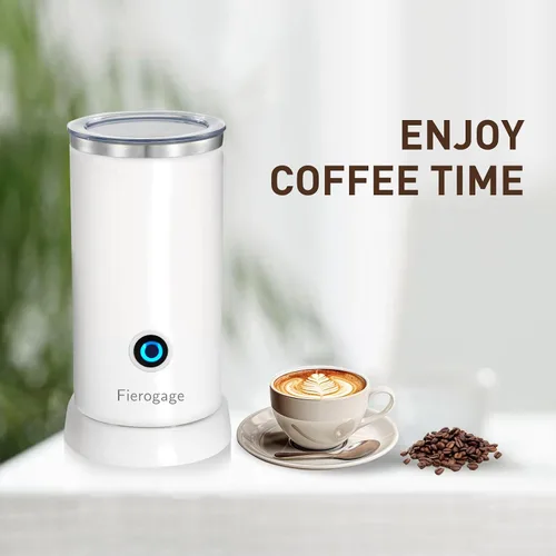 Miniatura 7 de Espumador de leche, vaporizador eléctrico de leche, máquina automática de espuma fría y caliente de 8.4 onzas líquidas y calentador de leche
