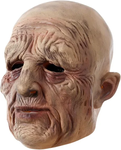 ROTORS Máscara de anciano de Halloween, máscara realista de látex de cabeza completa, máscara de mascarada para cosplay, disfraz de fiesta de Estilo