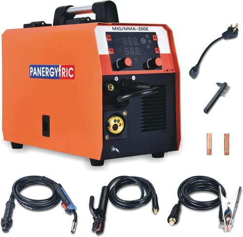 Soldador Mig Multiproceso sin gas de gas 200A, fundente con núcleo/MIG/elevación TIG/Stick soldador 4 en 1 máquina de soldadura portátil, con