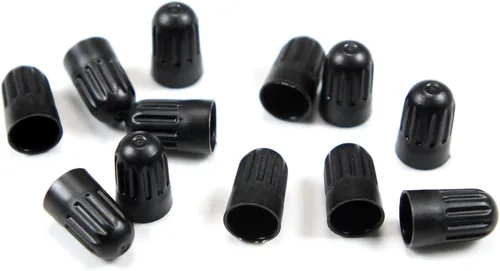 Miniatura 2 de Dsycar Paquete de 30 tapas de válvula de vástago de neumático TPMS, tapas de vástago de válvula de neumático de plástico negro de largo con junta