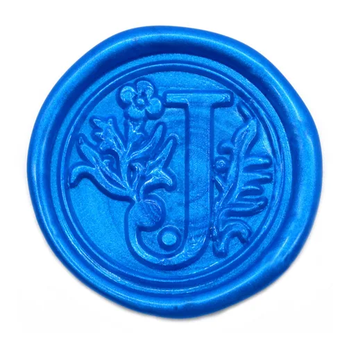 Miniatura 2 de Sello de Cera Medieval con Alfabeto de Iniciales, Cabeza de Latón con Mango de Madera, para Tarjeta de Acción de Gracias/Sobre/Envoltura
