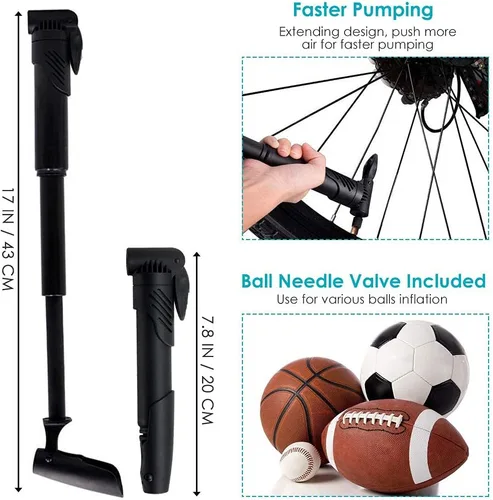 Miniatura 3 de WOTOW Kits de reparación de neumáticos de bicicleta, bolsa impermeable para sillín de bicicleta y mini bomba de 120 psi, palanca multifuncional