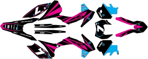 Miniatura 6 de Kit de gráficos para KTM 250XCF-W Y 350XCF-W (2014-2015) Bold Series Cyan 16 Mil - Adhesivos para motocicleta Dirt Pit Bike Motocicleta, accesorios