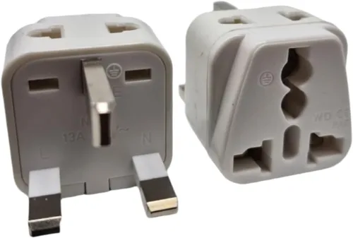 Miniatura 14 de Adaptador de enchufe de alimentación universal de 2 entradas, paquete de 3 unidades, tipo B, certificado CE para teléfonos móviles, portátiles