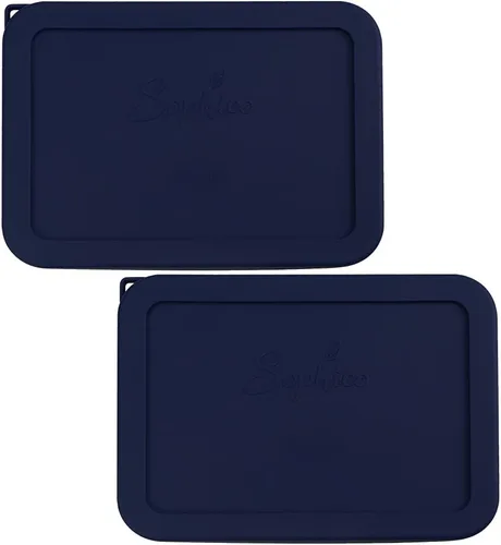 Miniatura 12 de Sophico Tapa de almacenamiento rectangular de silicona para 6 tazas de repuesto para cuencos de vidrio Pyrex 7211-PC, recipiente no incluido (MIX)