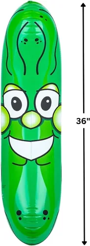 Miniatura 3 de Happy Deals, pepino gigante inflable, 36 pulgadas., Verde