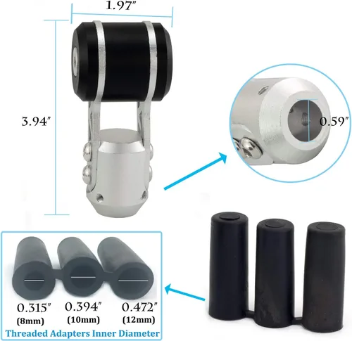 Miniatura 2 de Pomo de palanca de cambios, forma de joystick, aleación de aluminio, manual automático, mango de palanca de cambios para coche, se adapta a
