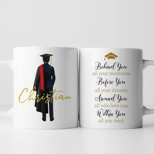Miniatura 21 de Taza de graduación personalizada, información nutricional para graduados, clase de 2024, regalo de graduación para hombres y hombres, escuela