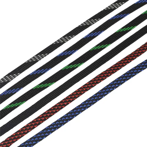 Miniatura 5 de Funda de cable de alambre expandible PET de 30 pies (1/2 pulgada, negro)