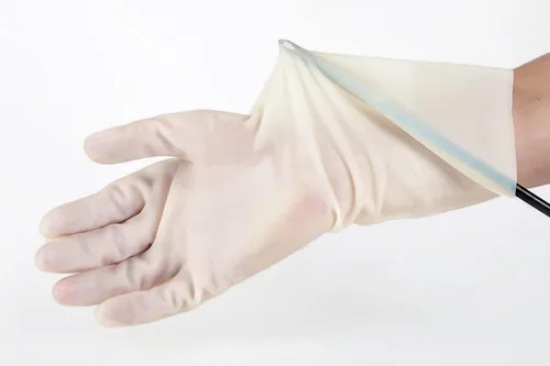 Miniatura 3 de Guantes de limpieza para lavavajillas y cocina, de goma reutilizables, 1 par, color blanco, talla M