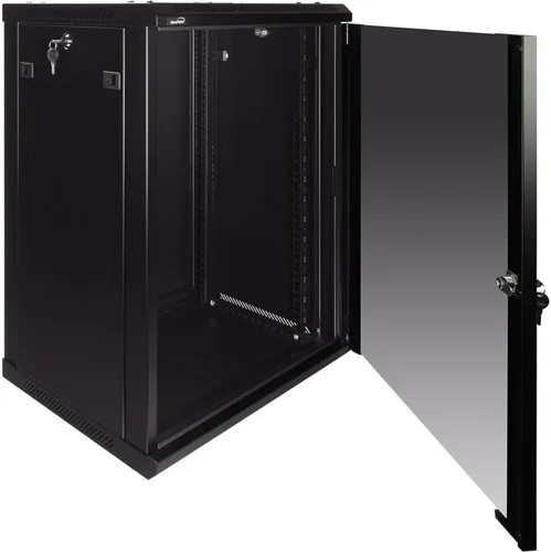 Miniatura 6 de Navepoint 9U Deluxe IT - Gabinete para montaje en pared, 19 pulgadas, rack de red de servidores con puerta de vidrio con bloqueo, 24 pulgadas
