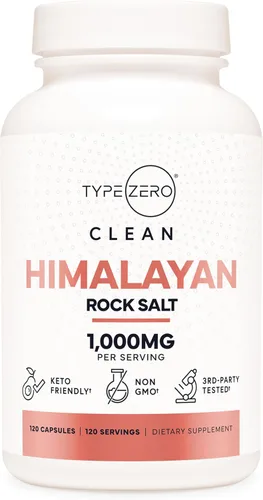 Miniatura 8 de Type Zero Cápsulas de sal de roca del Himalaya (120 cápsulas) (1000 mg por porción)