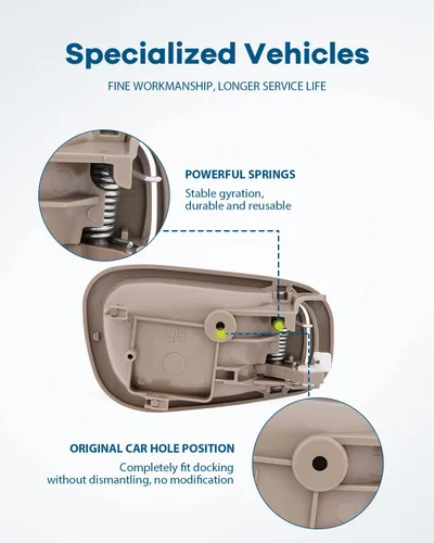 Miniatura 6 de LUJUNTEC Manija de puerta interior Manaul Lock, manija de la puerta trasera delantera del conductor lado izquierdo, repuesto para Toyota 1998-2002